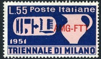[Triennial Art Exhibition, Milan - Italy Postage Stamps Overprinted "AMG-FTT", typ AZ1]
