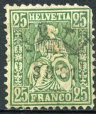 [Definitive 1881 - Sitting Helvetia - Granite Paper, type K23]
