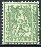 [Definitive 1881 - Sitting Helvetia - Granite Paper, type K23]