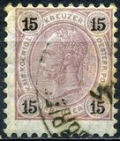 [Emperor Franz Josef I, 1830-1916 - Granite Paper. Numerals in Black, type N6]
