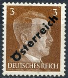 [Adolf Hitler - mit schrägem Aufdruck "Österreich" - Ausgabe für Wien und Niederösterreich, Typ HM]