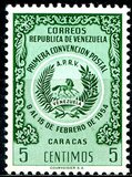 [The 1st Postal Convention, Caracas, tip APF]