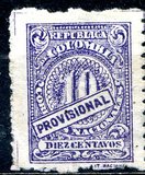 [Numero e stemma Con scritta che dice "Provisional" a circa 14°. La posizione può variare leggermente su vari francobolli nel foglio, a causa dell'aggiunta separata della targhetta "PROVISIONAL" sulle pietre litografiche - Stampatore: Lit. Nacional, Scrivi HD4]