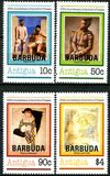 [The 100th Anniversary of the Birth of Pablo Picasso - Antigua Postage Stamps Overprinted "BARBUDA", type JV]