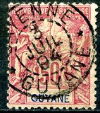 [Inscription - "GUYANE" - Colored Paper, type F10]