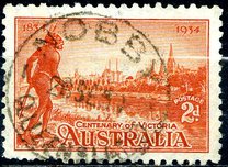 [The 100th Anniversary of the Colonization of Victoria, type Q]