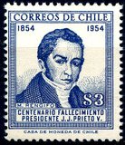[Centenario de la muerte del presidente de la república José Joaquín Prieto, 1.786 - 1.854, tipo IT]