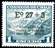 [The 100th Anniversary of Vina del Mar - Issue of 1960 Overprinted "Centenario de la ciudad de Vina del Mar 1874 - 1974" and Surcharged, τύπος UR]