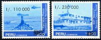 [Peruvian Navy - Unissued Stamps Surcharged, type AJQ]