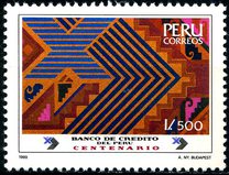 [The 100th Anniversary of Credit Bank of Peru, type AIC]