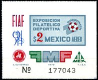 [H. 20. Exposición filatélico deportiva SPORTMEX. México DF. Aéreo., tipo ATQ]