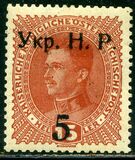 [Austrian Postage Stamps of 1916 & 1917 Overprinted "Укр. Н. Р." & Surcharged, type B]