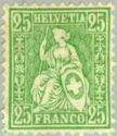 [Definitive 1881 - Sitting Helvetia - Granite Paper, type K23]