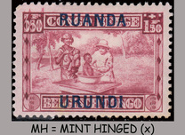 [Belgian Congo Postage Stamps Overprinted, típus F6]