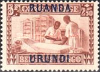 [Belgian Congo Postage Stamps Overprinted, típus F7]