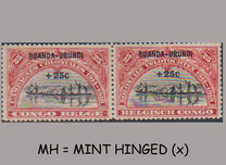 [Belgian Congo Postage Stamps Overprinted "RUANDA - URUNDI", Scrivi C]