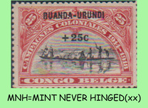 [Belgian Congo Postage Stamps Overprinted "RUANDA - URUNDI", Scrivi C]