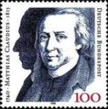 [The 250th Anniversary of the Birth of Matthias Claudius, Poet, típus AUU]