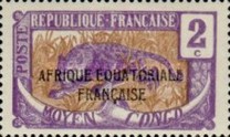 [Issues of 1907-1922 Overprinted "AFRIQUE EQUATORIALE FRANCAISE", type F1]