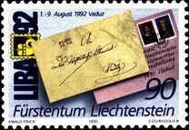 [National Stamp Exhibition "LIBA '92", Vaduz, タイプ AJS]