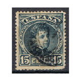 [King Alfonso XIII - Blue Control Numbers on Backside, տեսակ AT3]