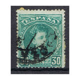 [King Alfonso XIII - Blue Control Numbers on Backside, տեսակ AT6]