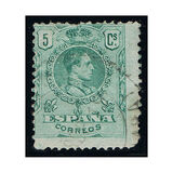 [King Alfonso XIII - Blue Control Numbers on Backside, jenis BG1]