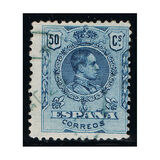 [King Alfonso XIII - Blue Control Numbers on Backside, jenis BG8]