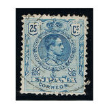 [King Alfonso XIII - Blue Control Numbers on Backside, jenis BG5]