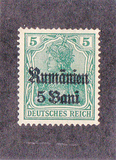 [German Empire Postage Stamps Overprinted "Postgebiet Ob. Ost", type A2]