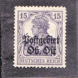 [German Empire Postage Stamps Overprinted "Postgebiet Ob. Ost", type A6]