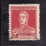 [Definitive Issues - General San Martin, with Period after Value, ประเภท CU5]