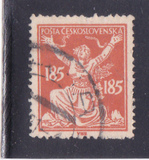 [Timbres courants 1920 - La Tchécoslovaquie brisant ses chaînes vers la liberté, type AO14]