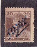 [Hungarian Stamps Surcharged, type D]
