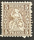 [Helvetia - New Design - Value in Corners - White Paper, प्रकार K2]