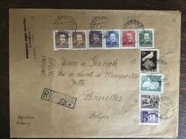 [No. 518-526 Overprinted GROSZY in Different Colors and Fonts, Tüüp INT2]