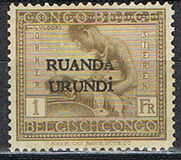 [Belgian Congo Postage Stamps Overprinted "RUANDA - URUNDI", प्रकार A13]