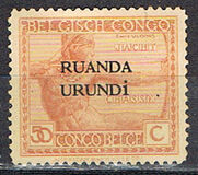 [Belgian Congo Postage Stamps Overprinted "RUANDA - URUNDI", प्रकार A11]