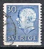 [King Gustaf VI Adolf of Sweden - New Engravement with Imprint, type EE4]