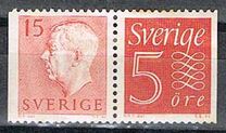 [King Gustaf VI Adolf of Sweden - New Engravement with Imprint, type EE1]