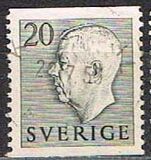 [King Gustaf VI Adolf of Sweden - White Numerals, with Imprint, тып FA3]