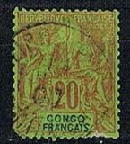 [Inscription: "CONGO FRANCAIS" - Coloured Paper, type D6]