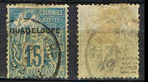 [French Colonies- General Issues No. 45-51 & 53-58 Overprinted "GUADELOUPE", type E5]
