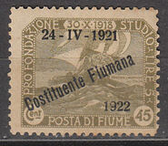 [New Daily Stamps from 1919 Overprinted "24-IV-1921 - Costituente Fiumana - 1922", type AY]