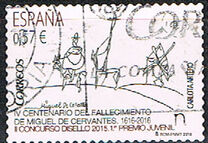 [Universe of Cervantes 2016 - National Seal Contest "Disello" - The 400th Anniversary of the Death of Miguel de Cervantes (1616-2016) - (Self-Adhesive), type GLB]