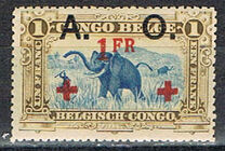 [Belgian Congo Red Cross Issue of 1918 Overprinted "A. O.", type D6]