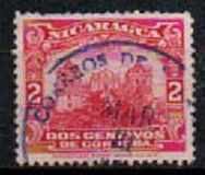 [Government Building in Managua and León Cathedral Stamps of 1914 in New Colors, type CH2]
