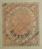 [Numeral Stamps & King Victor Emmanuel II - Italy Postage Stamps Overprinted "ESTERO", type A8]
