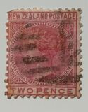 [Queen Victoria - Inscription "NEW ZEALAND POSTAGE" , Bluish paper, New Watermark, type D1]