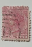 [Queen Victoria - Inscription "NEW ZEALAND POSTAGE" , Bluish paper, New Watermark, type D]